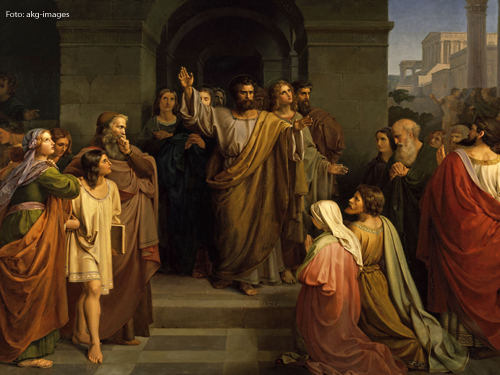 Karl Andreae: Die Pfingstpredigt des Petrus, 1844, Foto: akg-images