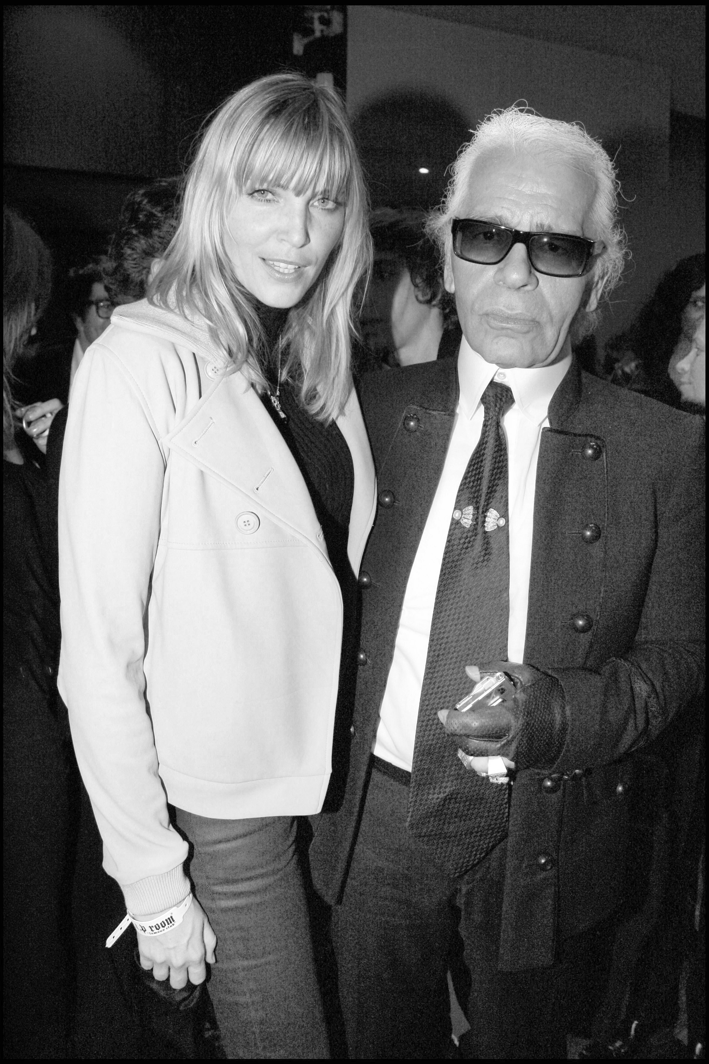 Nadja Auermann und Karl Lagerfeld