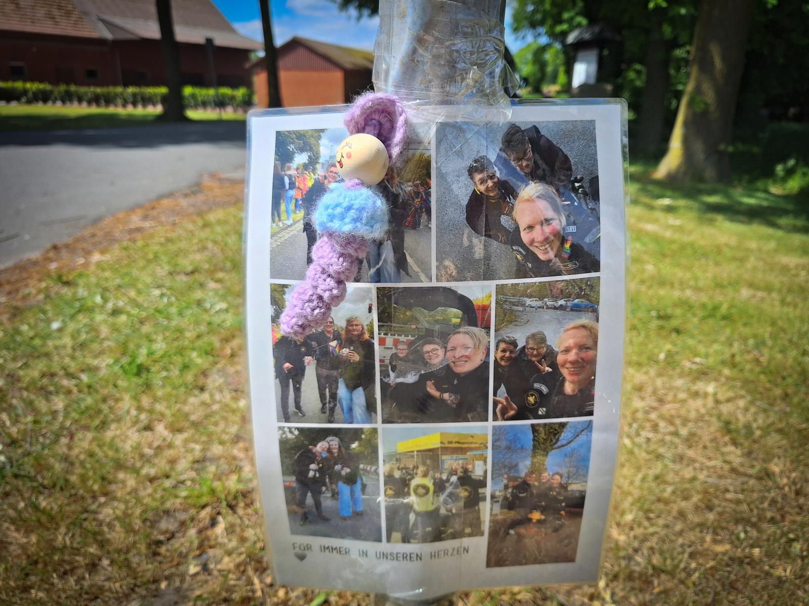 Gedenktafel am Unfallort
