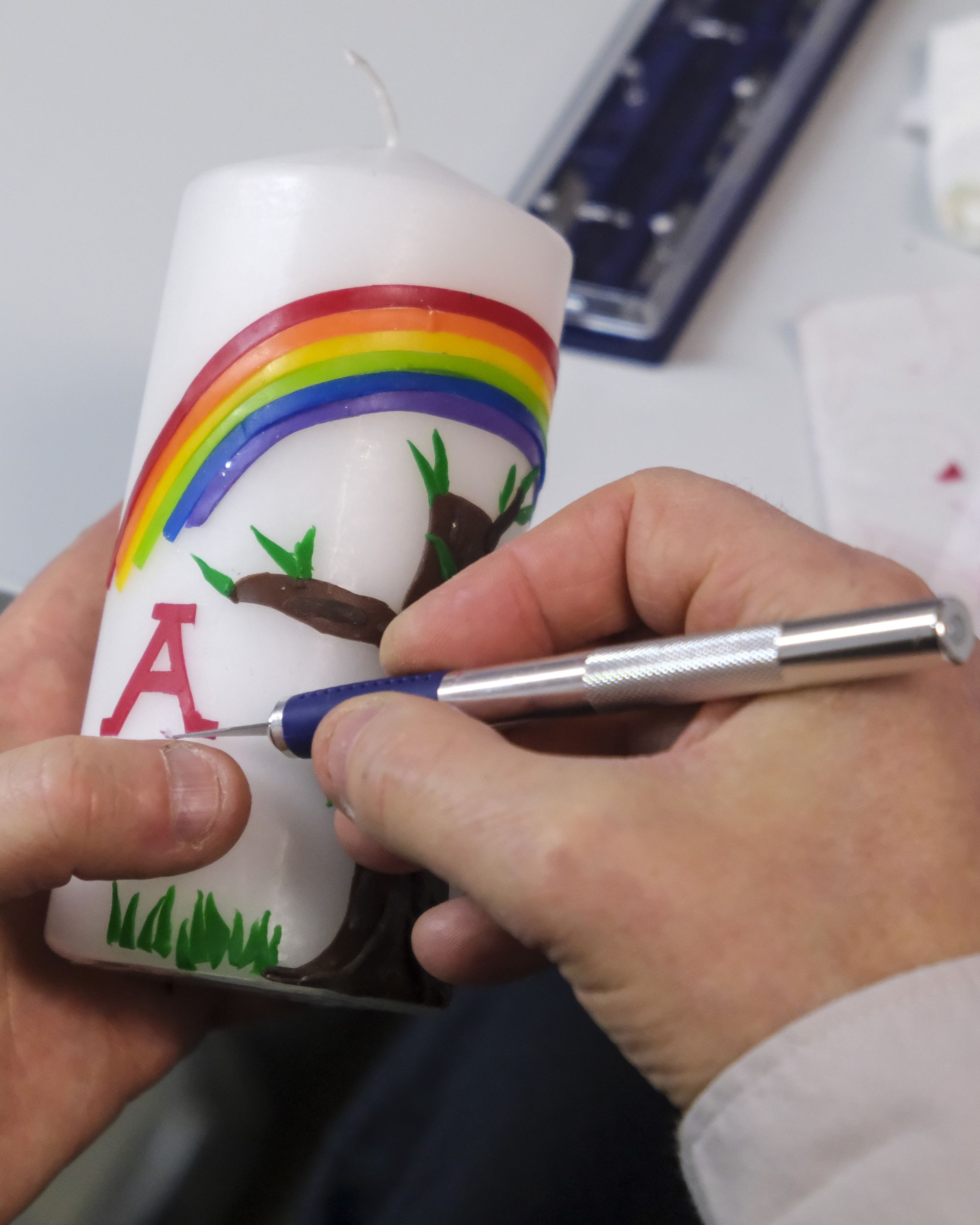 Osterkerze gestalten