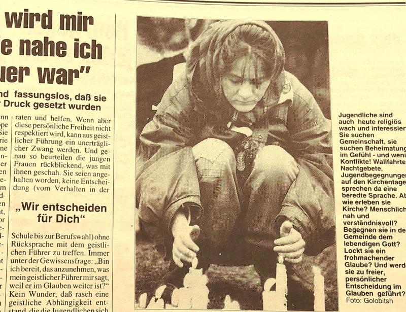 Im Glauben unter Druck gesetzt