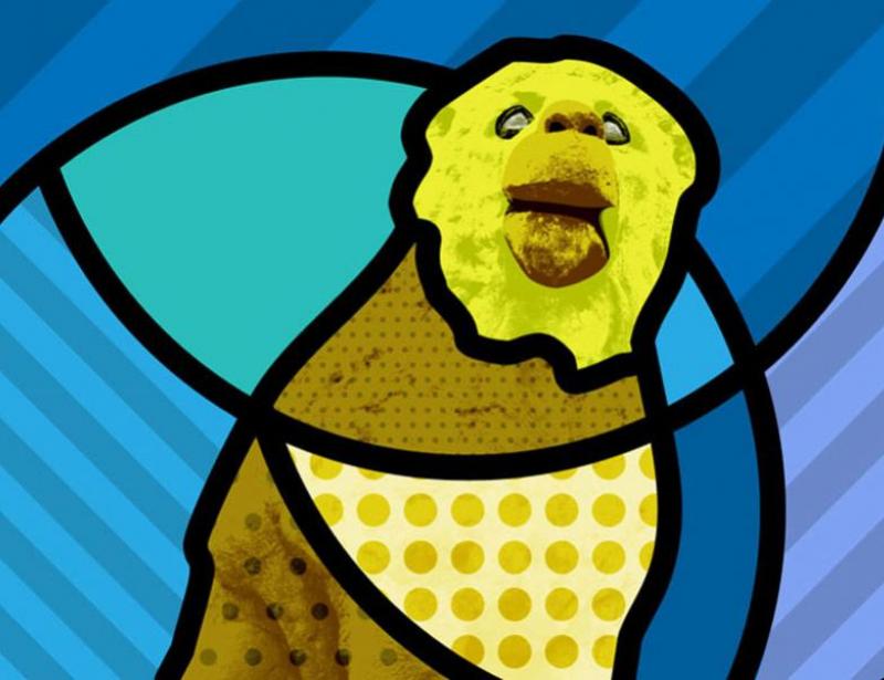 Der Löwenpudel winkt