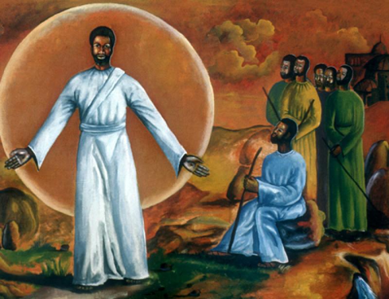 Sie kamen mit und blieben bei ihm 