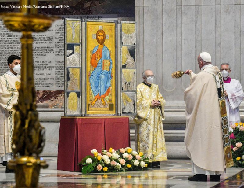 Ostermesse in Rom ohne Gläubige