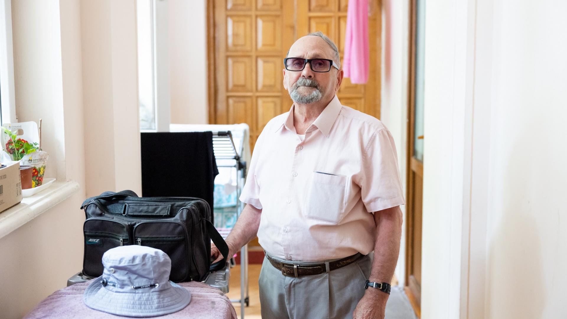 Der 85jährige Anatoli floh vor dem Krieg in der Ukraine