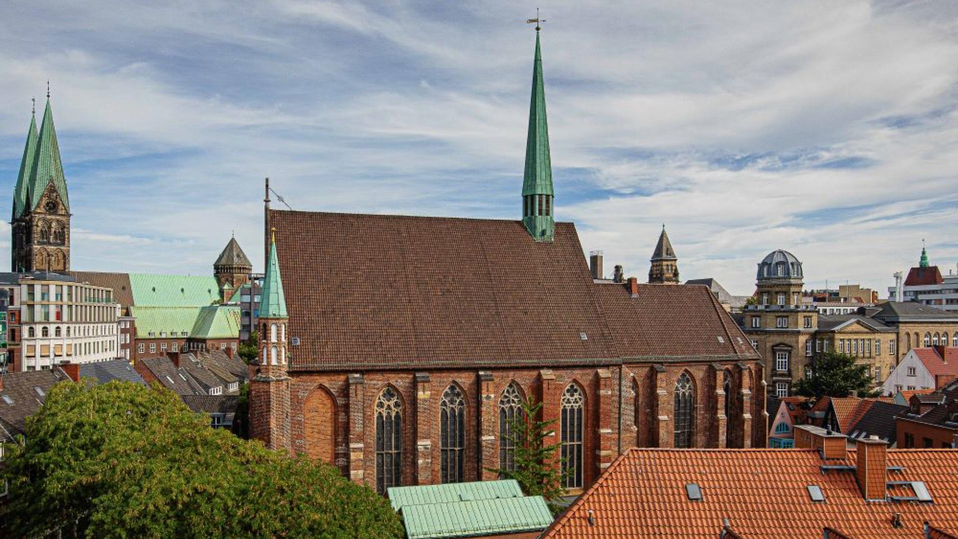 Propsteikirche St. Johann in Bremen von oben