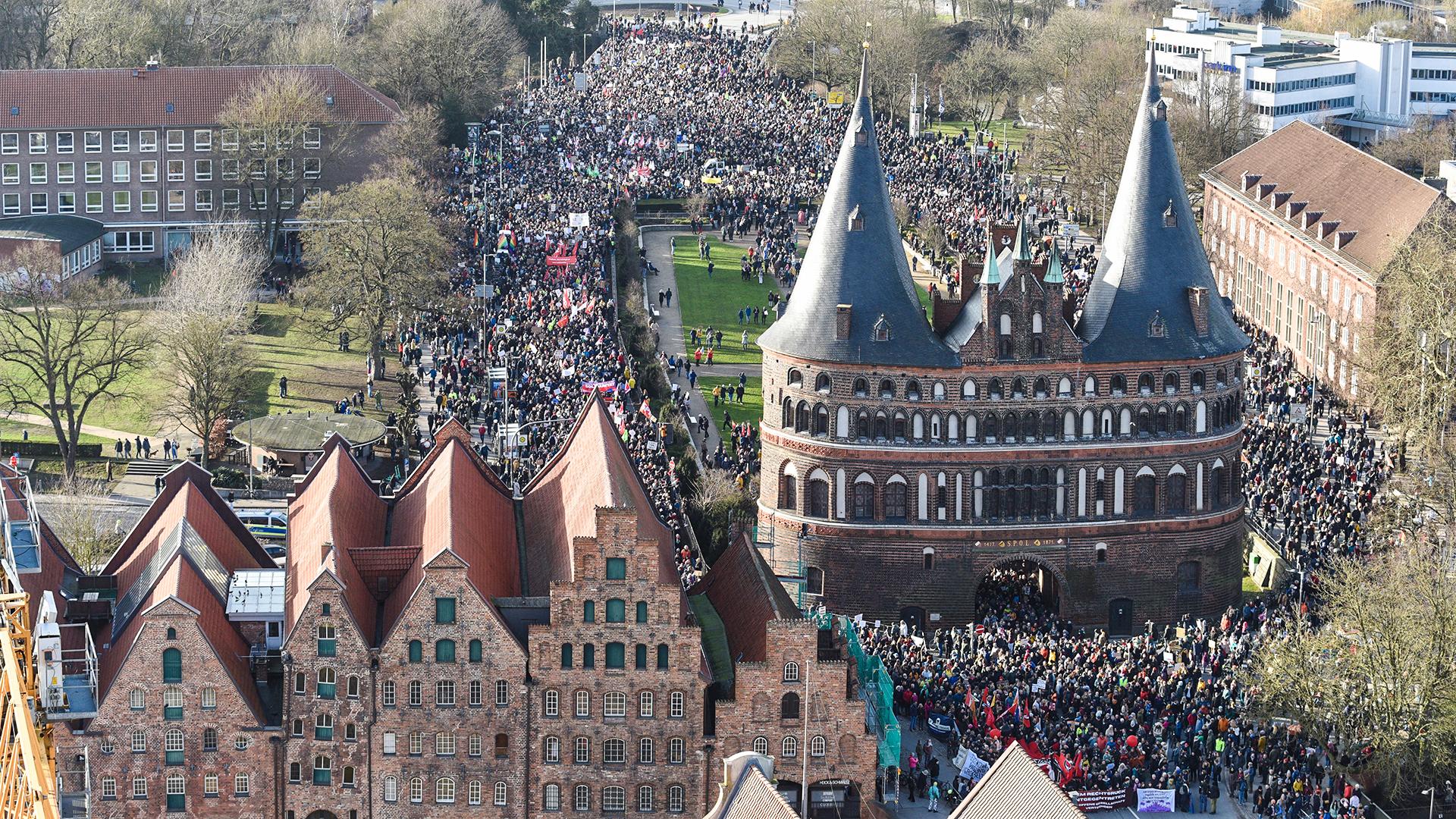 Demonstration in Lübeck