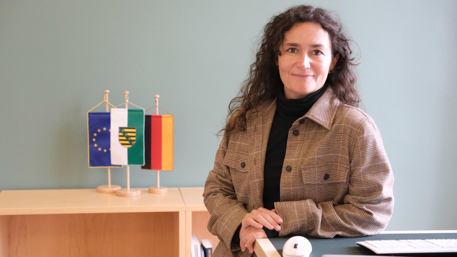 Constanze Geiert in ihrem Büro