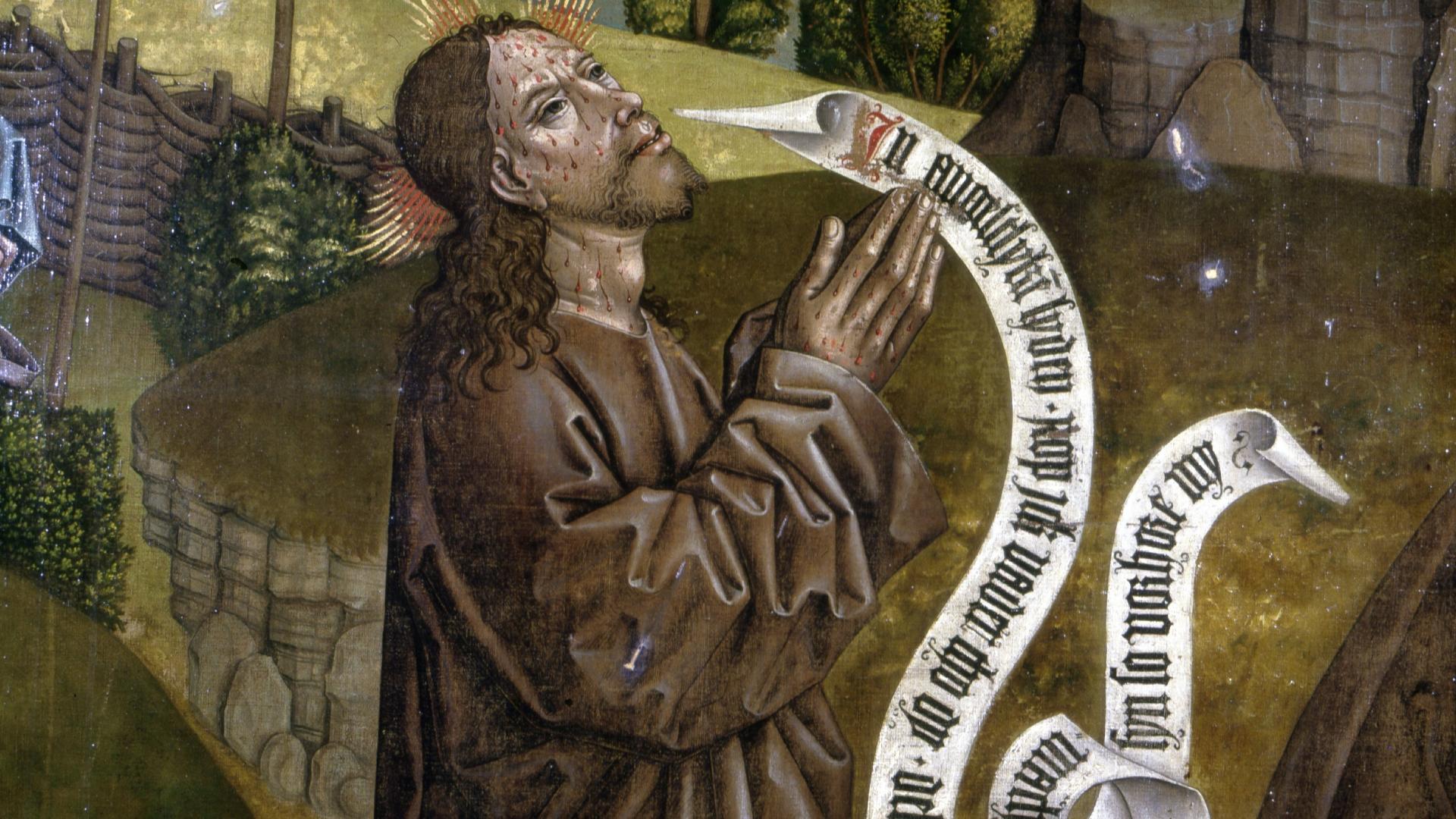 Kunstbild vom leidenden Jesus im Ölberg