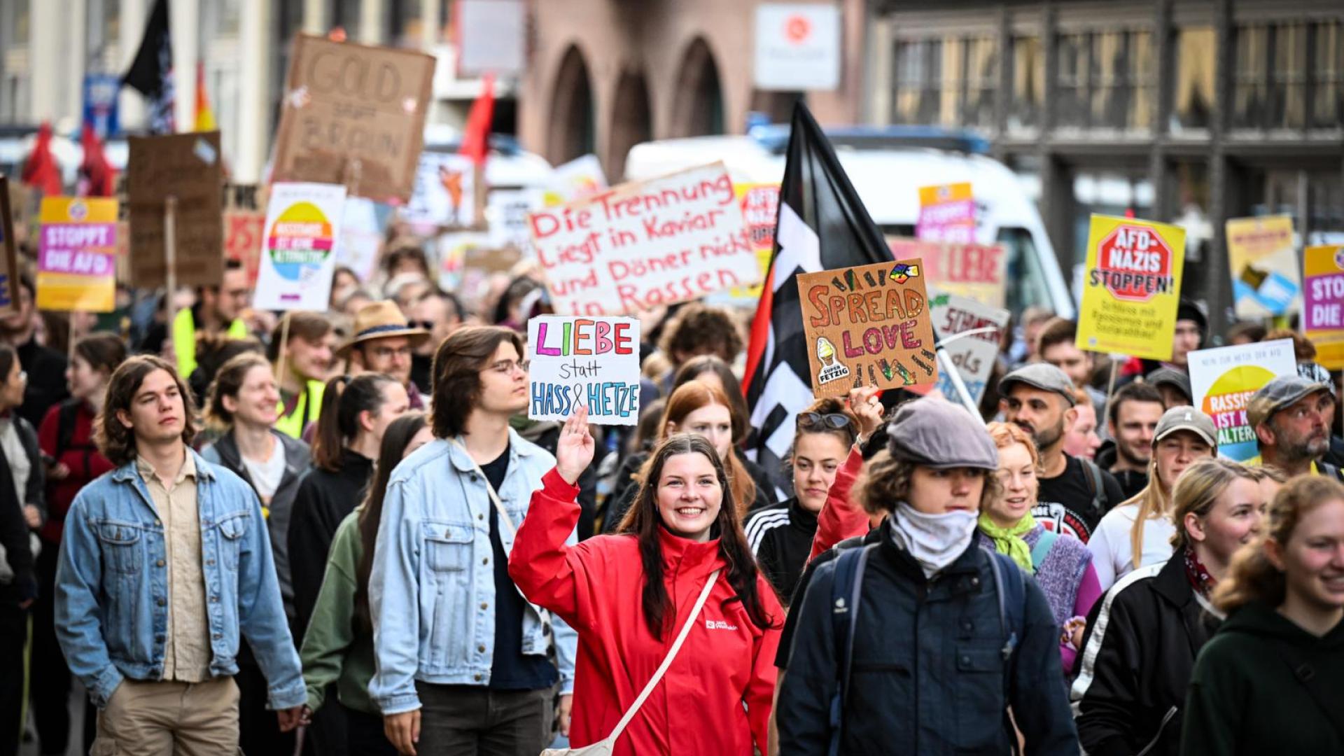 Demonstation gegen Rechtsextremismus