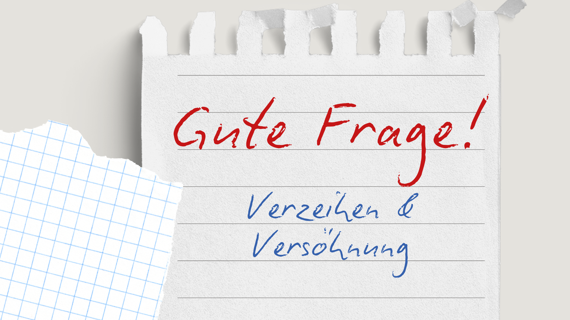 Zettel mit einer handschriftlichen Notiz