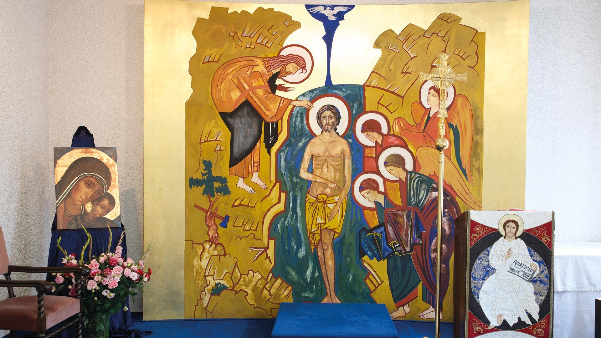 ein Blick in einen Gottesdienstraum des Neokatechumenalen Wegs